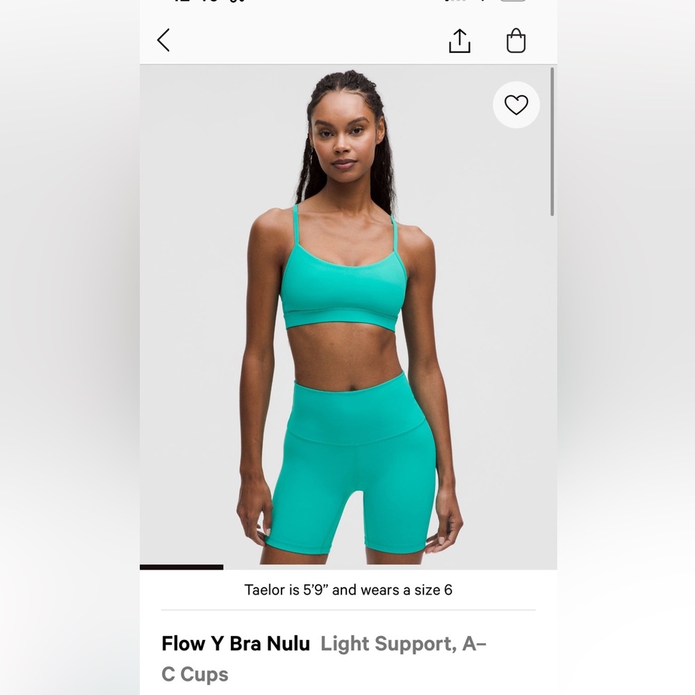 Lululemon size 4 flow Y bra nulu